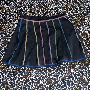 Wildcat Contrast Stitched Pleated Skirt